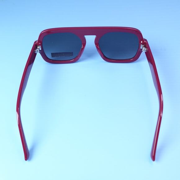 Rebecca Minkoff Rhiannon Cranberry Red Square Sunglasses 100% UV Protection main image 8